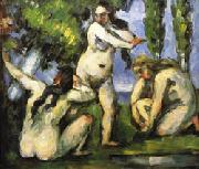 Paul Cezanne Three Bathers painting